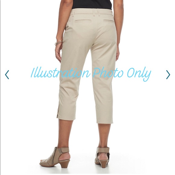 NEW CROFT & BARROW Capri Pants Black Size 4 Women’s - Picture 4 of 16